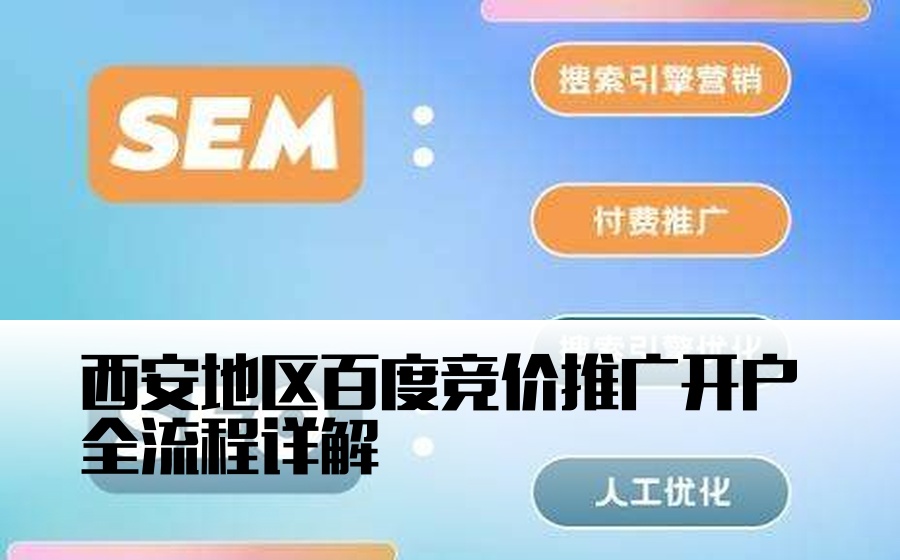 西安地区百度竞价推广开户全流程详解